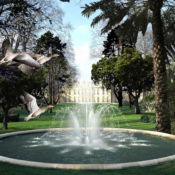 Les jardins de l'Elysée en Novembre 2100.