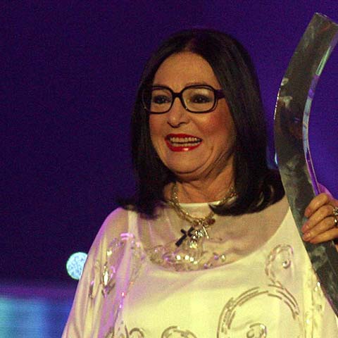 Nana Mouskouri - 8ème place de l'Eurovision en 1963 (Luxembourg) - Photo PETROS GIANNAKOURIS/AP/SIPA